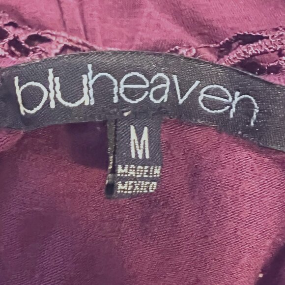 Bluheaven-Women's Med. Ruching Sides Pull On Embroidered Back/Cowl Neck-Cut out - Picture 14 of 15